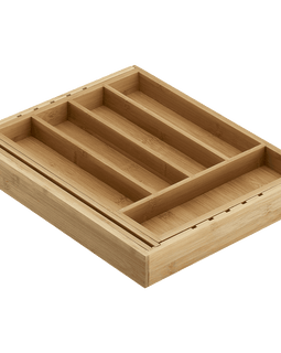 Expandable Bamboo Flatware Tray